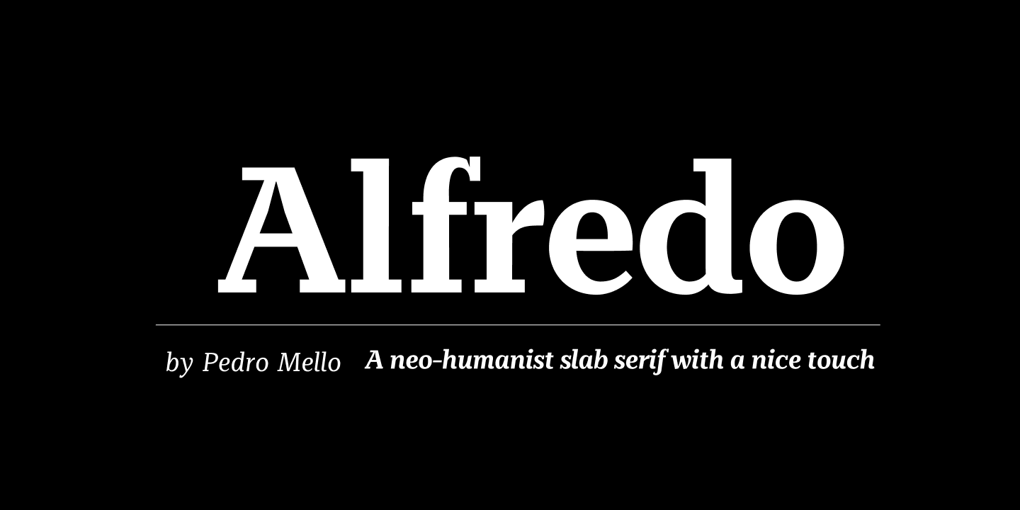 Пример шрифта Alfredo